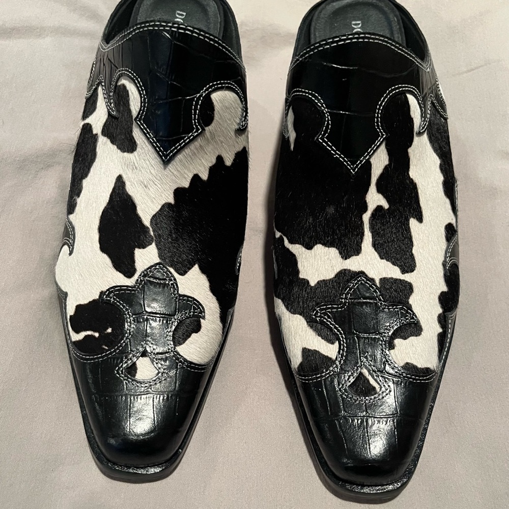 Donald Pliner cowboy boot inspired mules never worn.